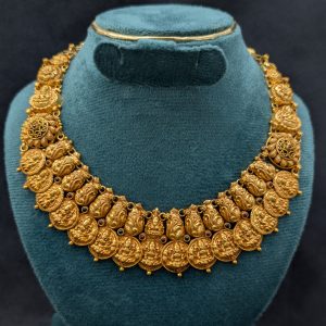 Gold Plated Lakshmi Kaas Necklace